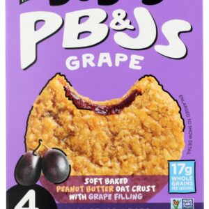 BOBOS OAT BARS: Grape Jam PBJS 4 Pack Bars, 8.4 oz