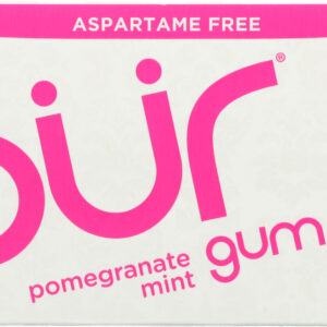 PUR GUM: Aspartame Free Gum Pomegranate Mint, 9 pc