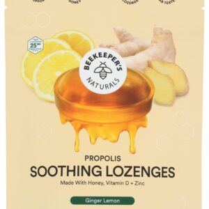 BEEKEEPERS: Ginger Lemon Soothing Lozenges, 50 g