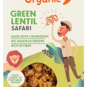 TOLERANT: Organic Kids Green Lentil Safari Pasta, 8 oz