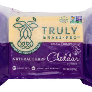 TRULY GRASS FED: Natural Sharp Cheddar Cheese Wedge, 7 oz
