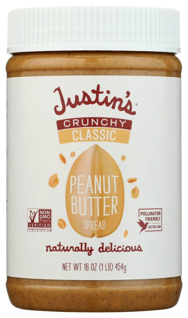 JUSTINS: Crunchy Classic Peanut Butter, 16 oz