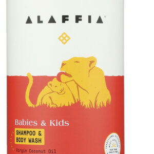ALAFFIA: Coconut Strawberry Kids Shampoo Body wash, 16 fo