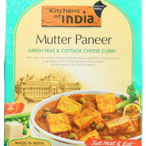 KITCHENS OF INDIA: Entre Read To Eat Mutter Paneer Green Peas, 10 oz