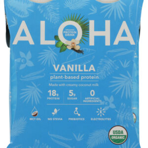 ALOHA: Vanilla Protein Drink 4Pk, 44 fo