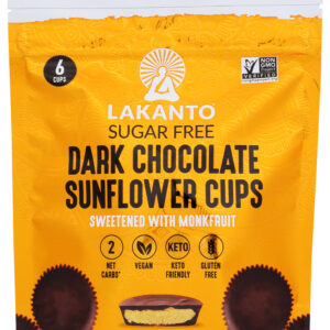 LAKANTO: Cups Drk Choc Sunflwr, 3.17 oz