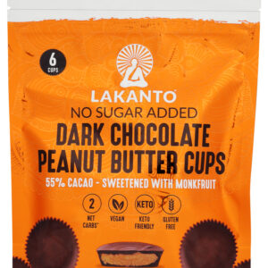LAKANTO: Cups Drk Choc Pnt Btr, 3.17 oz