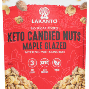 LAKANTO: Nuts Candied Maple Glzd, 8 oz