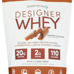 DESIGNER PROTEIN WHEY: 100% Premium Powder Gourmet Chocolate, 2 lb