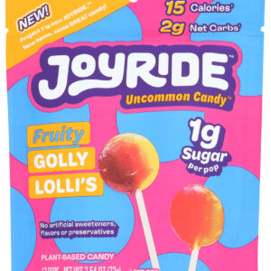 JOYRIDE: Fruity Golly Lollis Candy, 2.54 oz
