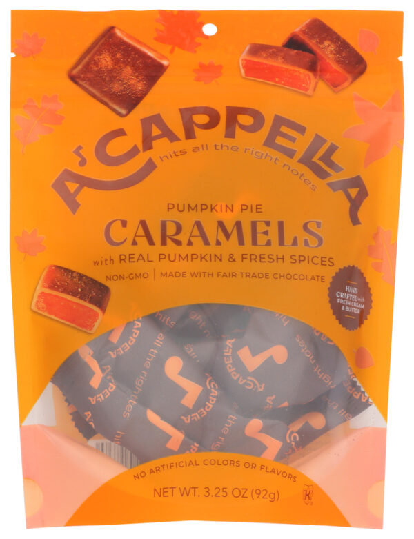 A CAPPELLA: Pumpkin Pie Caramels, 3.25 oz