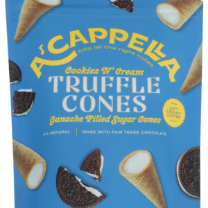 A CAPPELLA: Truffle Cones Cookies N Cream, 2.45 oz