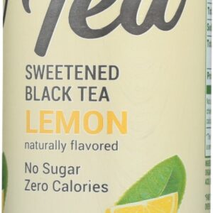 ZEVIA: Organic Black Tea Lemon, 12 fo