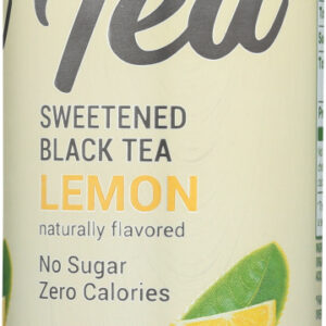 ZEVIA: Sweetened Black Tea Lemon Caffeine Free, 12 fo