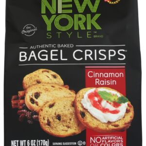 NEW YORK STYLE: Bagel Crisp Cnmn Rsn, 6 OZ