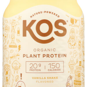 KOS: Vanilla Shake Organic Plant Protein, 39.15 oz