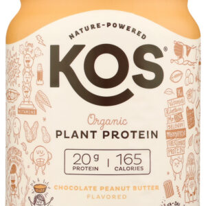 KOS: Chocolate Peanut Butter Organic Plant Protein, 20.6 oz