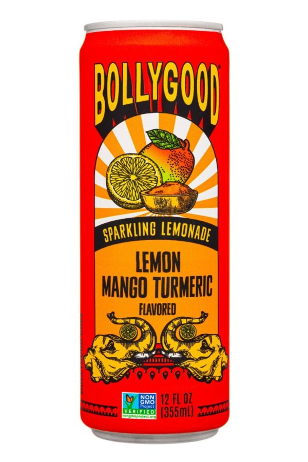 BOLLYGOOD: Sparkling Lemonade Lemon Mango Turmeric, 12 fl oz