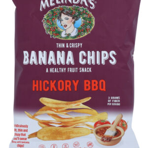 MELINDAS: Banana Chips Hickory BBQ, 5 oz