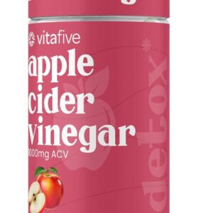 VITAFIVE: Low Sugar Apple Cider Vinegar Gummies Cleanse and Detox, 50 pc