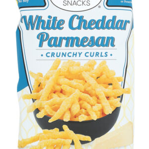 PERFECTION SNACKS: White Cheddar Parmesan Crunchy Curls, 6 oz