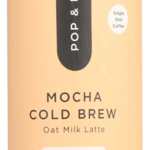 POP AND BOTTLE: Mocha Cold Brew Oat Milk Latte, 8 oz