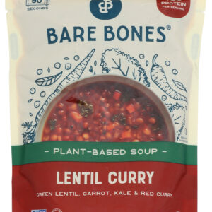 BARE BONES: Soup Curry Lentil Pb, 10 oz