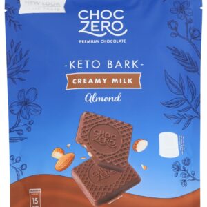 CHOCZERO: Milk Chocolate Almond Keto Bark, 6 oz