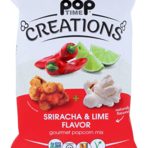 POPTIME CREATIONS: Sriracha & Lime Gourmet Popcorn Mix, 5 oz