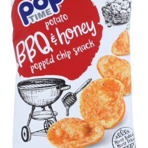 POPTIME POPPED CHIPS: Chips Bbq & Honey, 4 oz