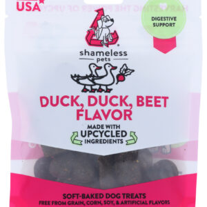 SHAMELESS PETS: Treat Dog Duck Duck Beet, 6 oz