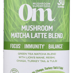 OM MUSHROOMS: Mushroom Matcha Latte Blend, 240 gm