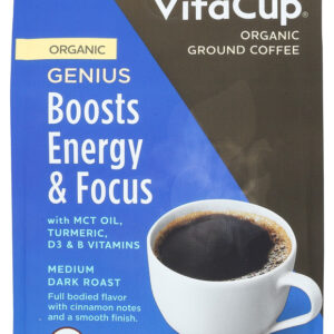 VITACUP: Genius Blend Organic Ground Coffee, 10 oz
