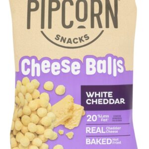 PIPCORN: White Cheddar Cheese Balls, 4.5 oz