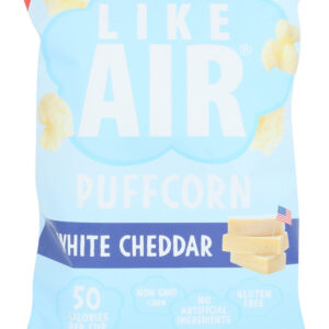 LIKE AIR: White Cheddar Baked Puffcorn, 4 oz