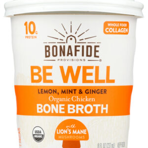 BONAFIDE: Be Well Organic Chicken Bone Broth, 8 oz