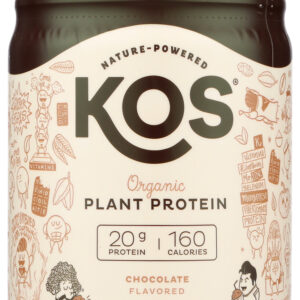KOS: Organic Plant Protein Chocolate Powder, 13.75 oz
