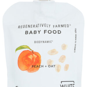 WHITE LEAF PROVISIONS: Baby Food Peach Oat, 3.17 oz