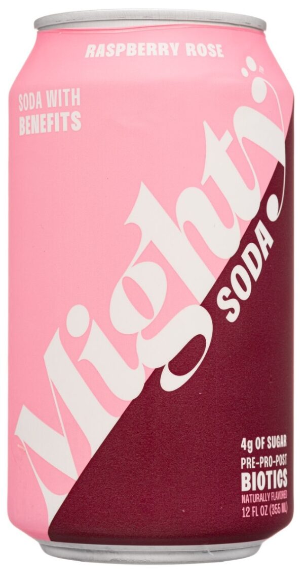 BELIV COMPANY: Mighty Soda Raspberry Rose, 12 fl oz