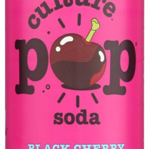 CULTURE POP: Black Cherry Probiotic Soda, 12 fl oz