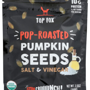 TOP FOX: Salt and Vinegar Pumpkin Seeds, 3.5 oz