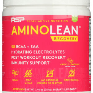 RSP NUTRITION: Hibiscus Lemonade Aminolean Recovery, 210 gm