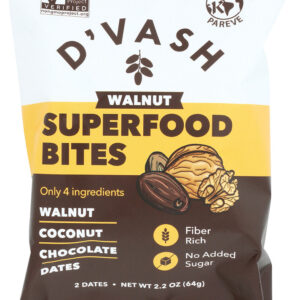 DVASH ORGANICS: Walnut Superfood Bites, 2.2 oz