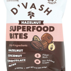 DVASH ORGANICS: Hazelnut Superfood Bites, 2.2 oz