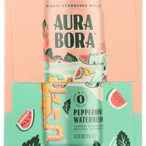 AURA BORA: Water Sprkl Pprmnt Wtrmln, 72 FO