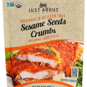 JUST ABOUT FOODS: Organic Sesame Seed Crumbs, 8 oz