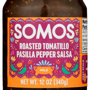 SOMOS: Roasted Tomatillo Pasilla Pepper Salsa, 12 oz
