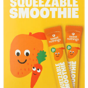 SWEET NOTHINGS: Mango Carrot Squeezable Smoothie 6 Tubes (2 Fluid Ounce Each), 12 oz