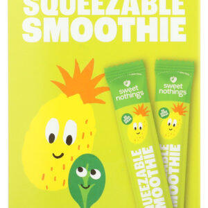 SWEET NOTHINGS: Pineapple Spinach Squeezable Smoothie 6 Tubes (2 Fluid Ounce Each), 12 oz