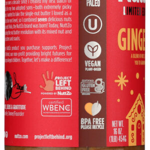 NUTTZO: Gingerbread Mixed Nut Butter, 16 oz